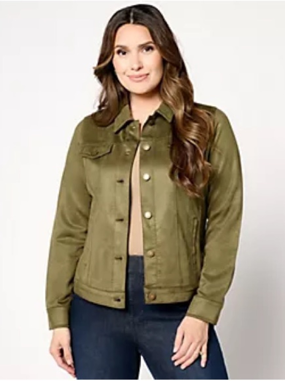Olive Green Classic Women's Jacket